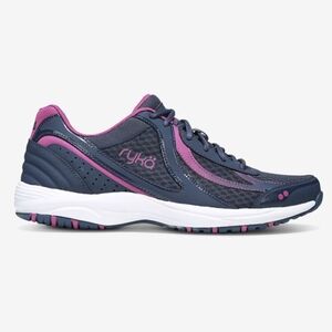 Ryka Dash 3 Sneakers - Navy Blue & Pink - Size 7 Womens Walking Shoes